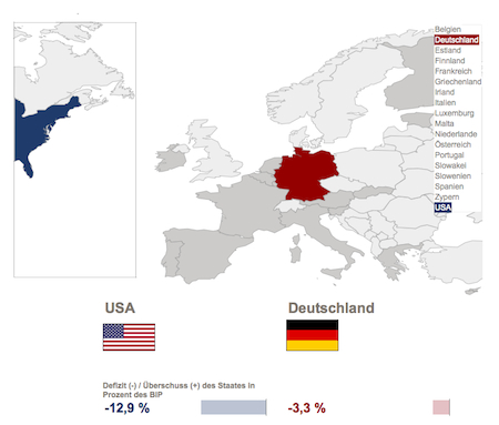 Infografik zur Eurozone. Screenshot. Quelle: FTD · http://www.ftd.de