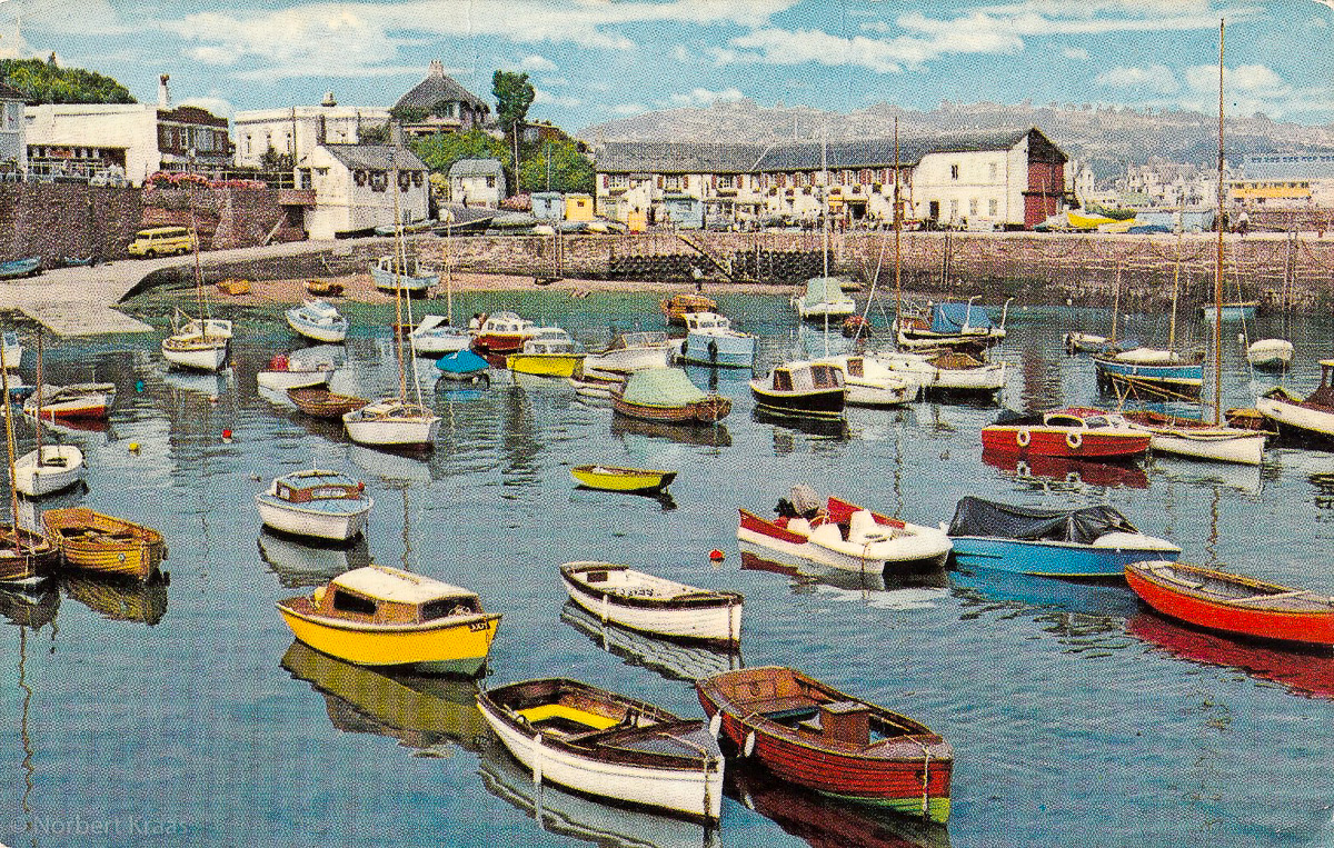 Postkarte von 1974: Paignton Harbour, Devon, England